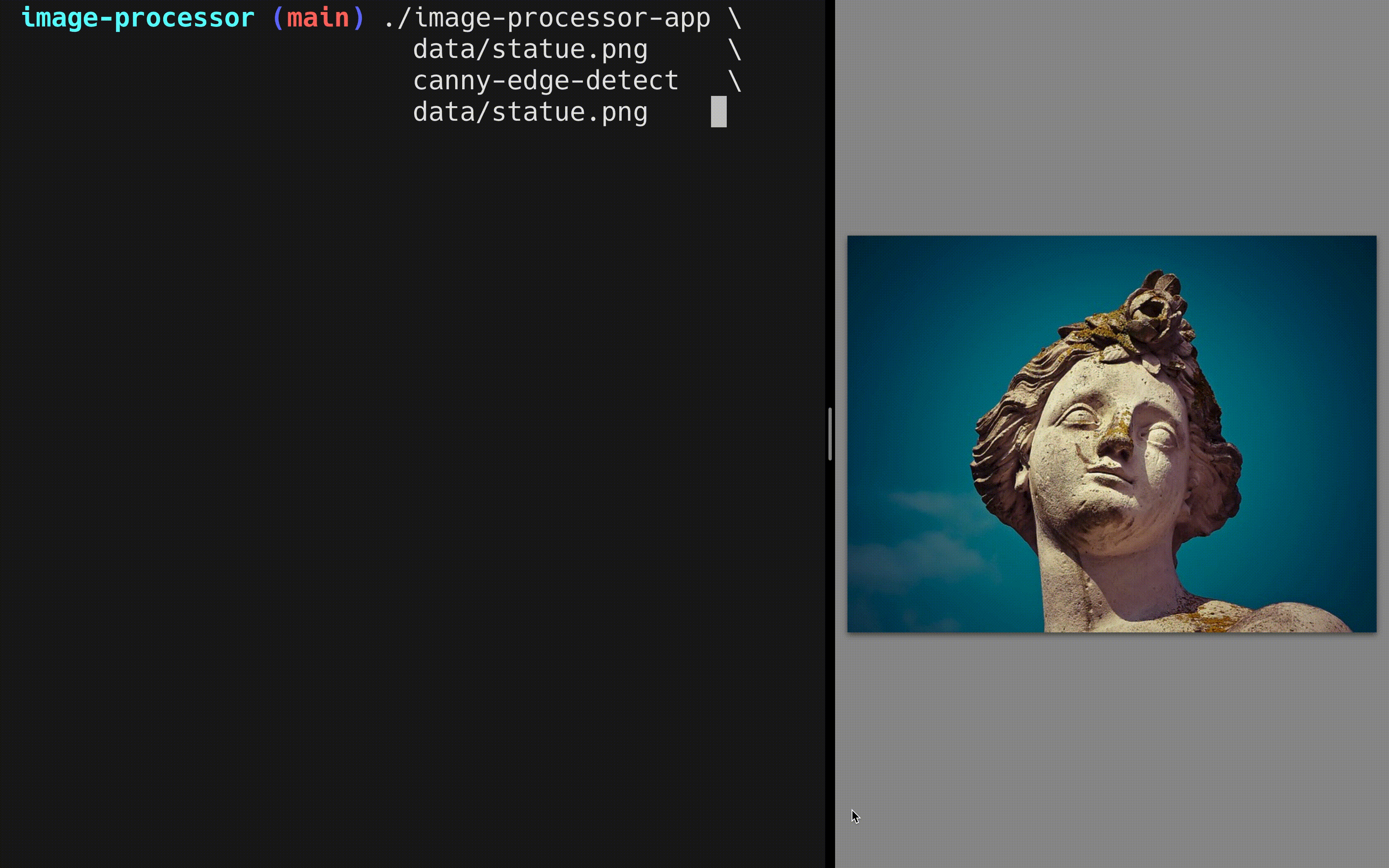 canny edge detect example